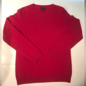 Talbots Magenta Petite Small Crew Neck Cashmere Sweater